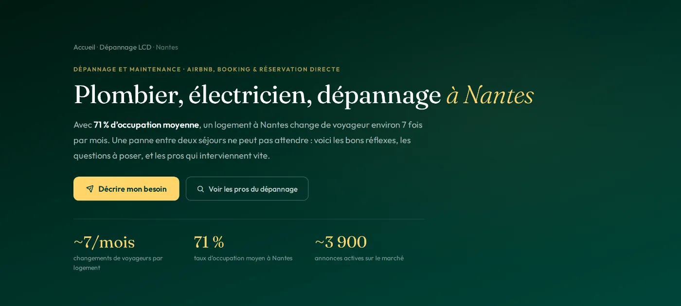 Page « Dépannage et maintenance LCD à Nantes » du site