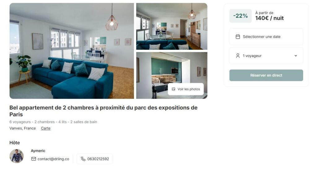 Interface Driing contact direct hôte